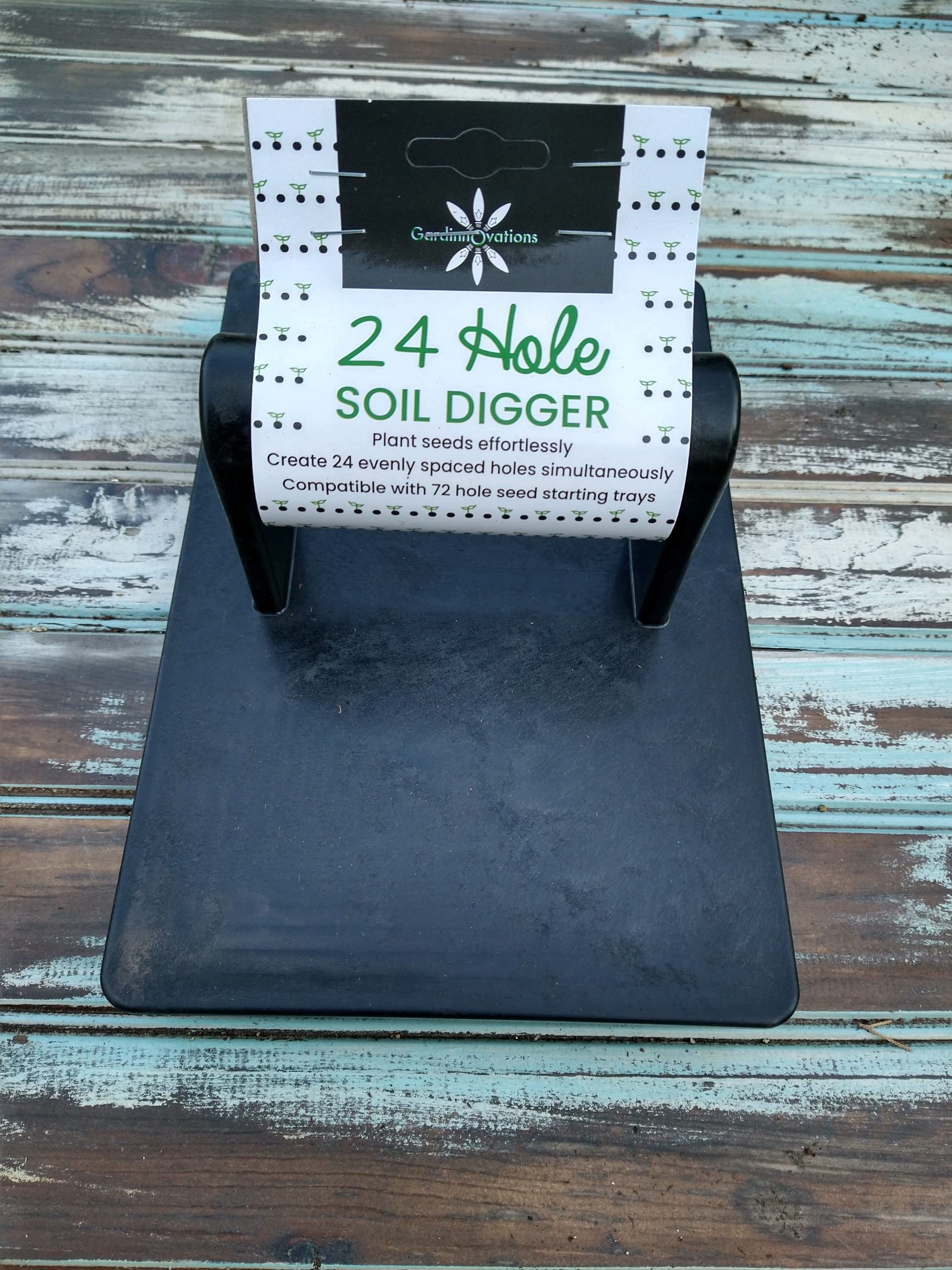 Gardinnovations Seed Spacer enables even spacing for garden direct sowing