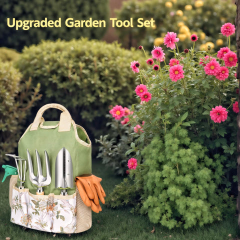 Gardlover self-standing floral tote for organized tool storage.