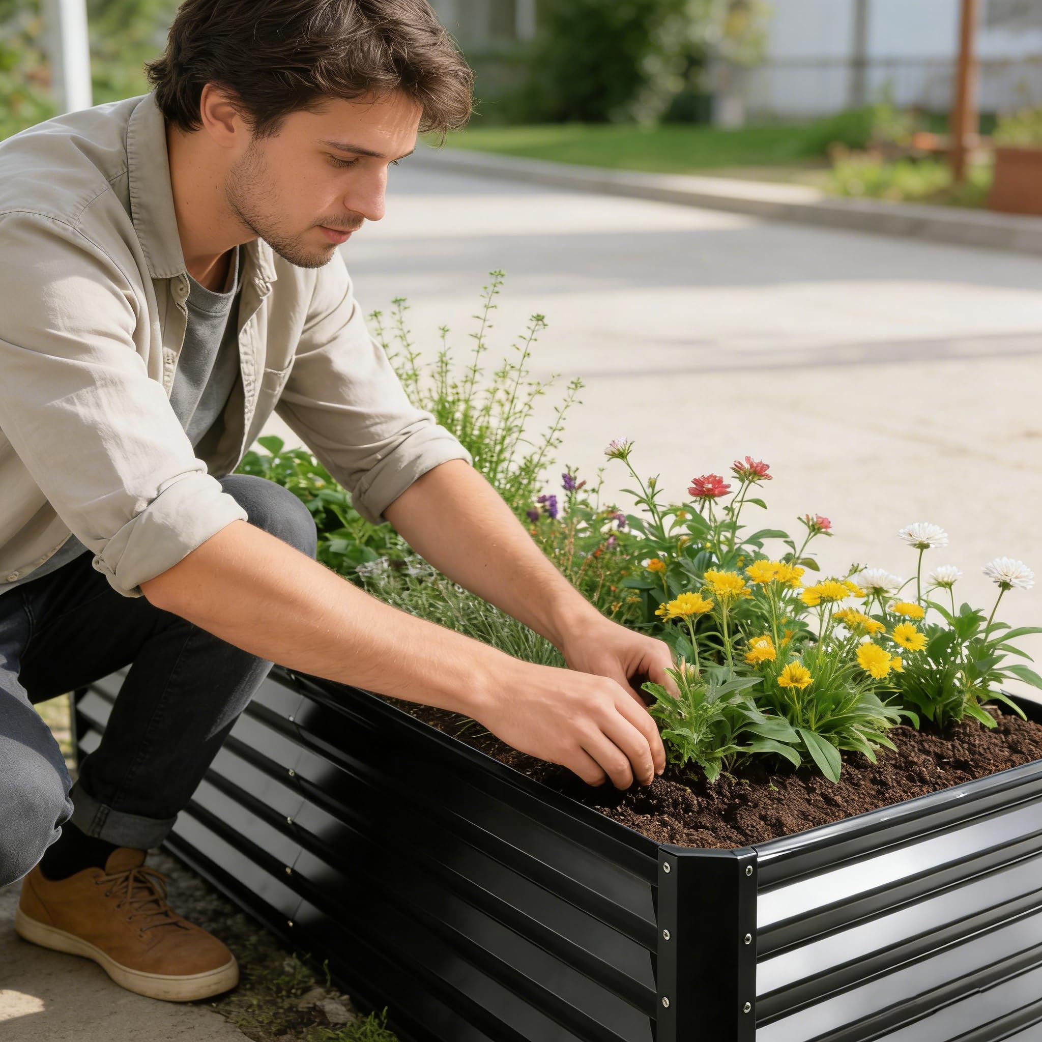GARDMAX heavy-duty raised bed supports vegetables, fruits, and herbs.