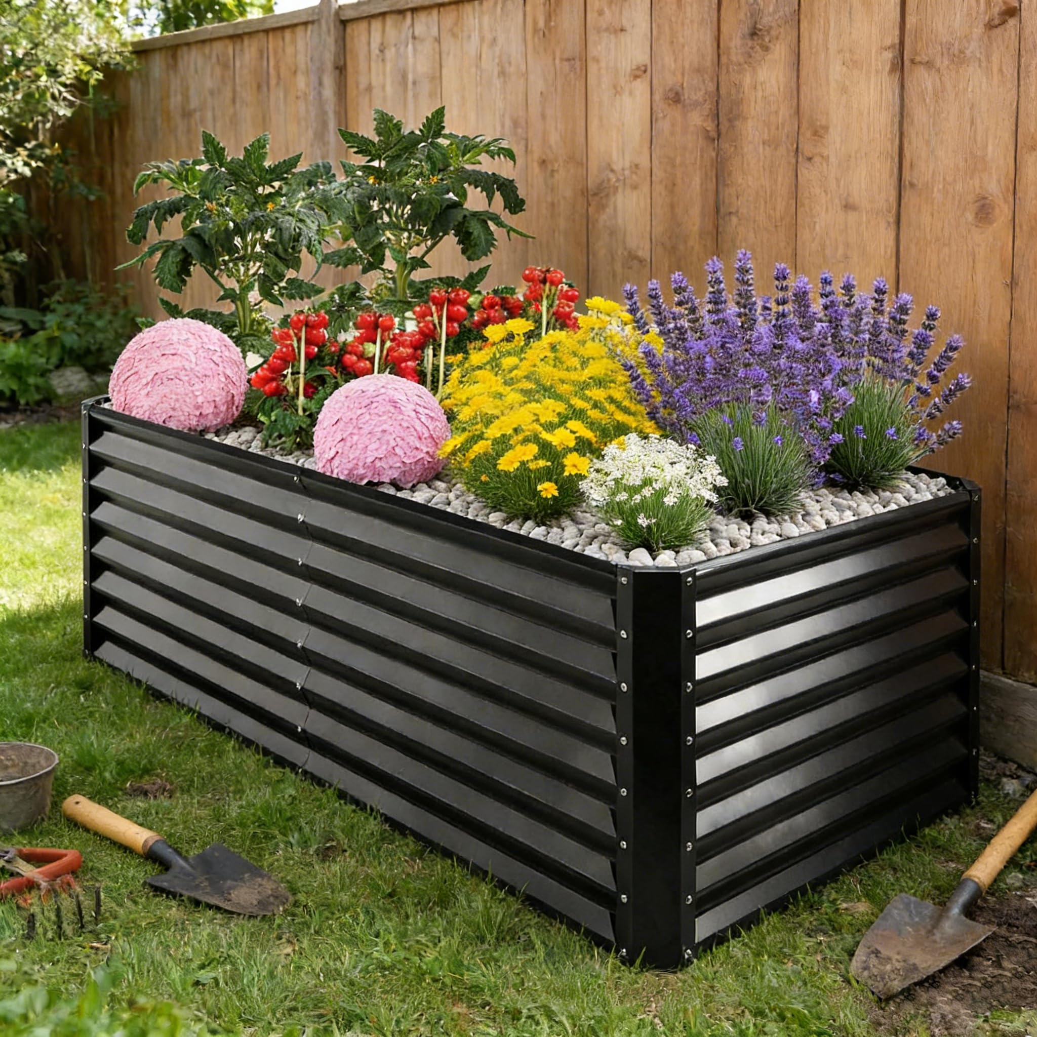 GARDMAX 72x36x12 inch bed fits compact spaces.