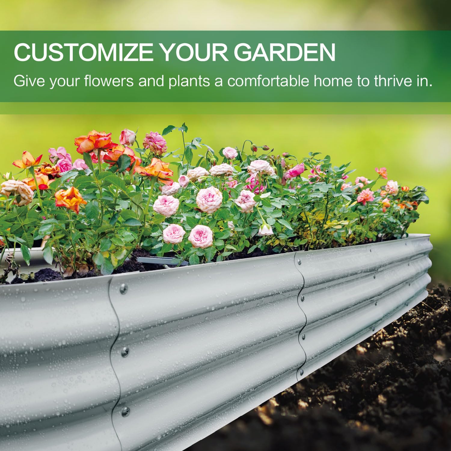 Open-bottom drainage in Gardmax bed promotes drainage and healthier root environment.