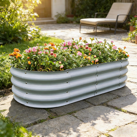 Open design helps deter weeds and protects plant roots.