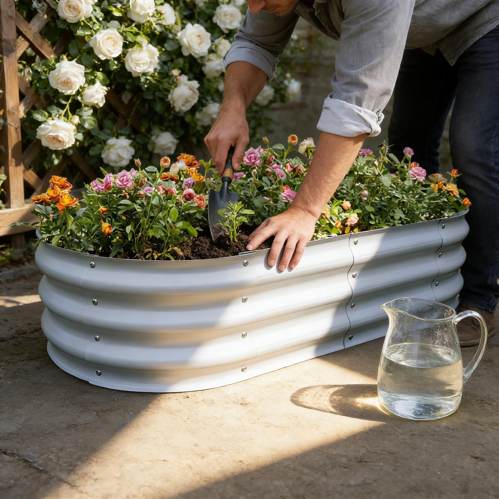 Versatile Gardmax bed suitable for herbs, vegetables, fruits, and flowers.