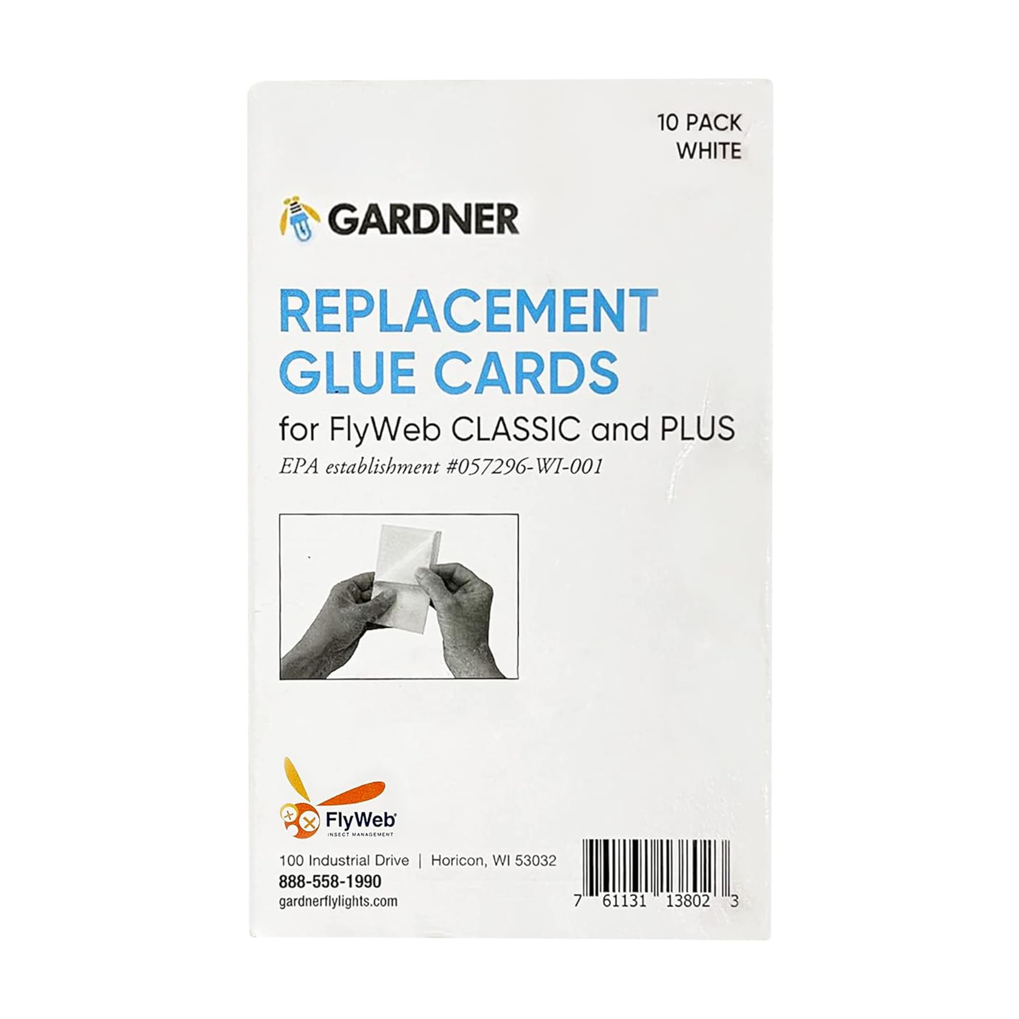 Gardner Flyweb glueboard 10-pack white ready for replacement