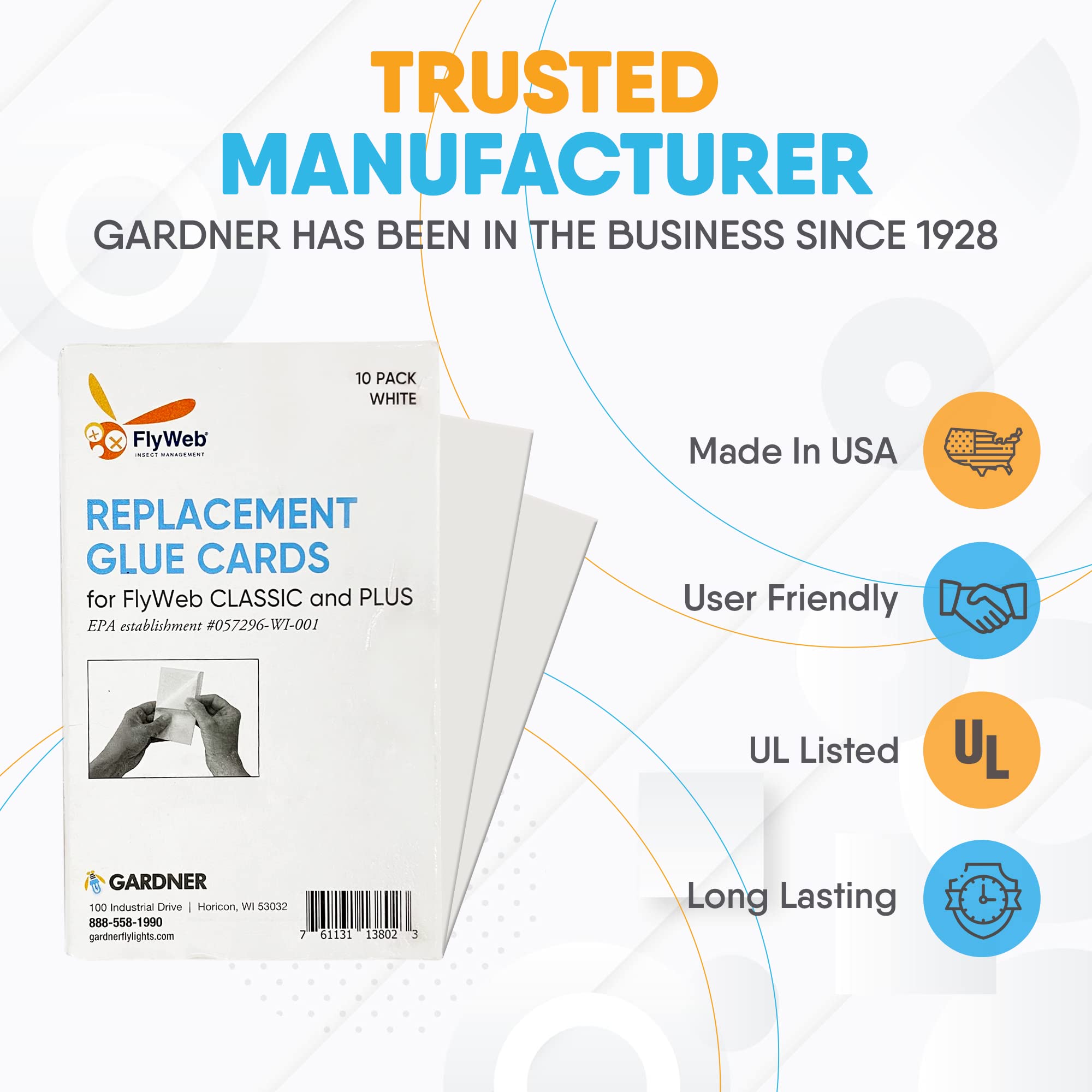 Gardner Flyweb black discreet glueboard option for indoor use