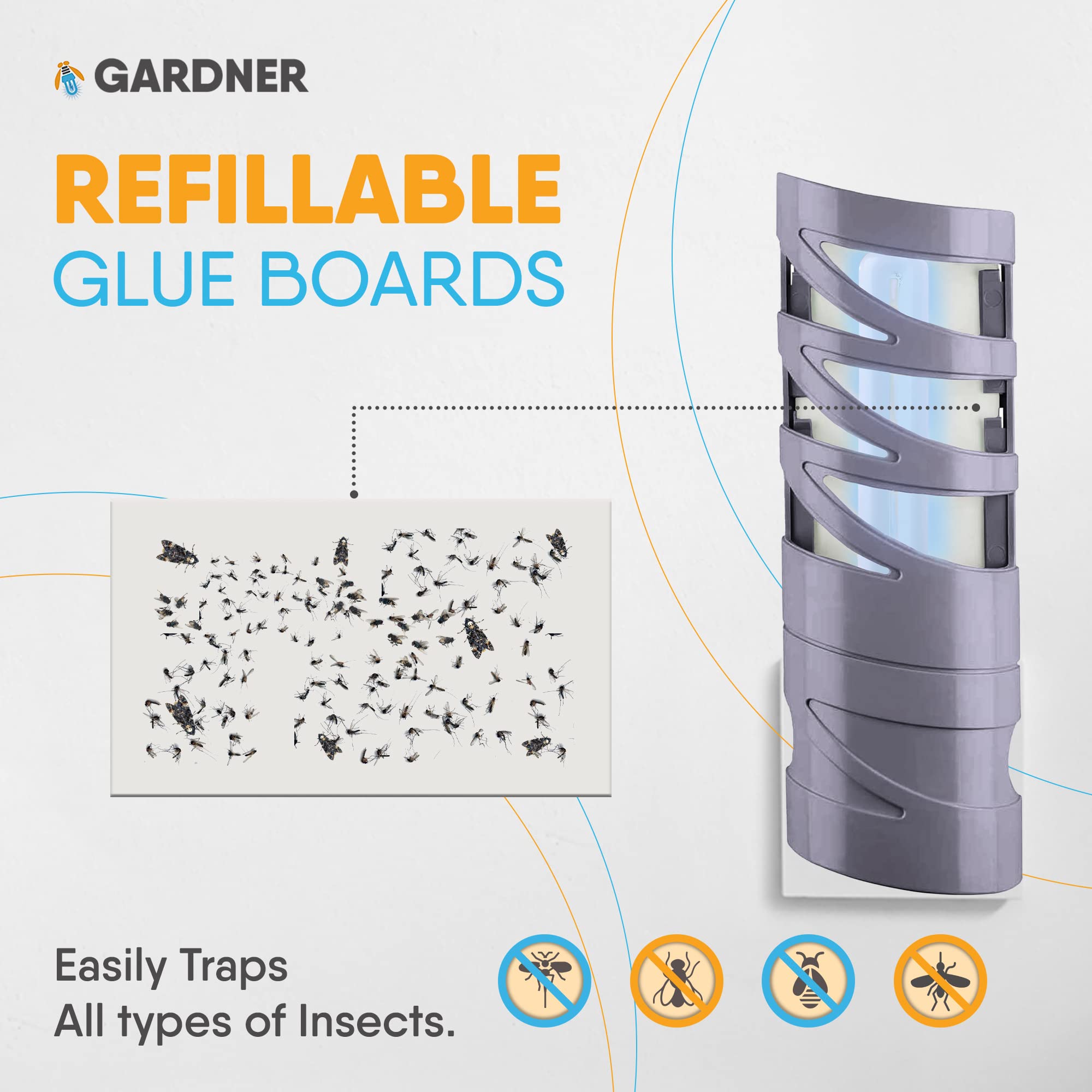Gardner Flyweb glueboard in use for continuous indoor trapping
