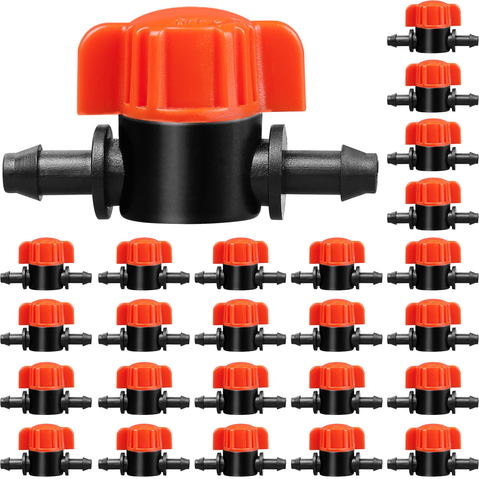 Gardrip 1/4-inch drip valve secures inline connection for precise irrigation control.