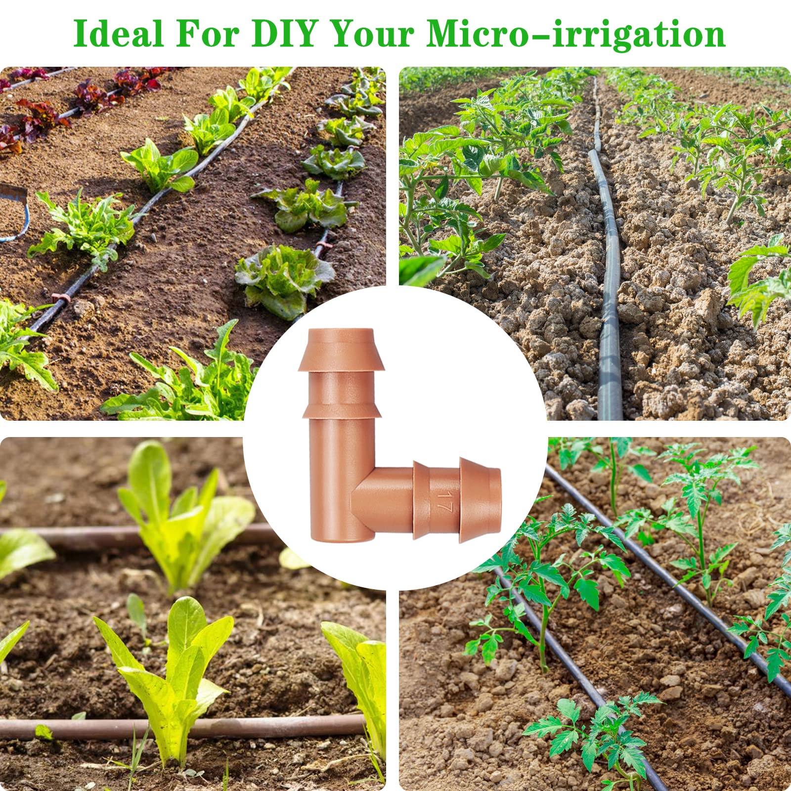 Gardrip 20-pack elbow set halfinch fits patio and greenhouse irrigation