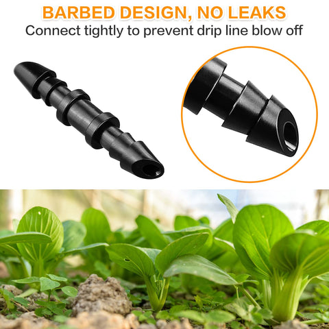 Gardrip 1/4 inch tubing connector close-up shows secure leak-free joins