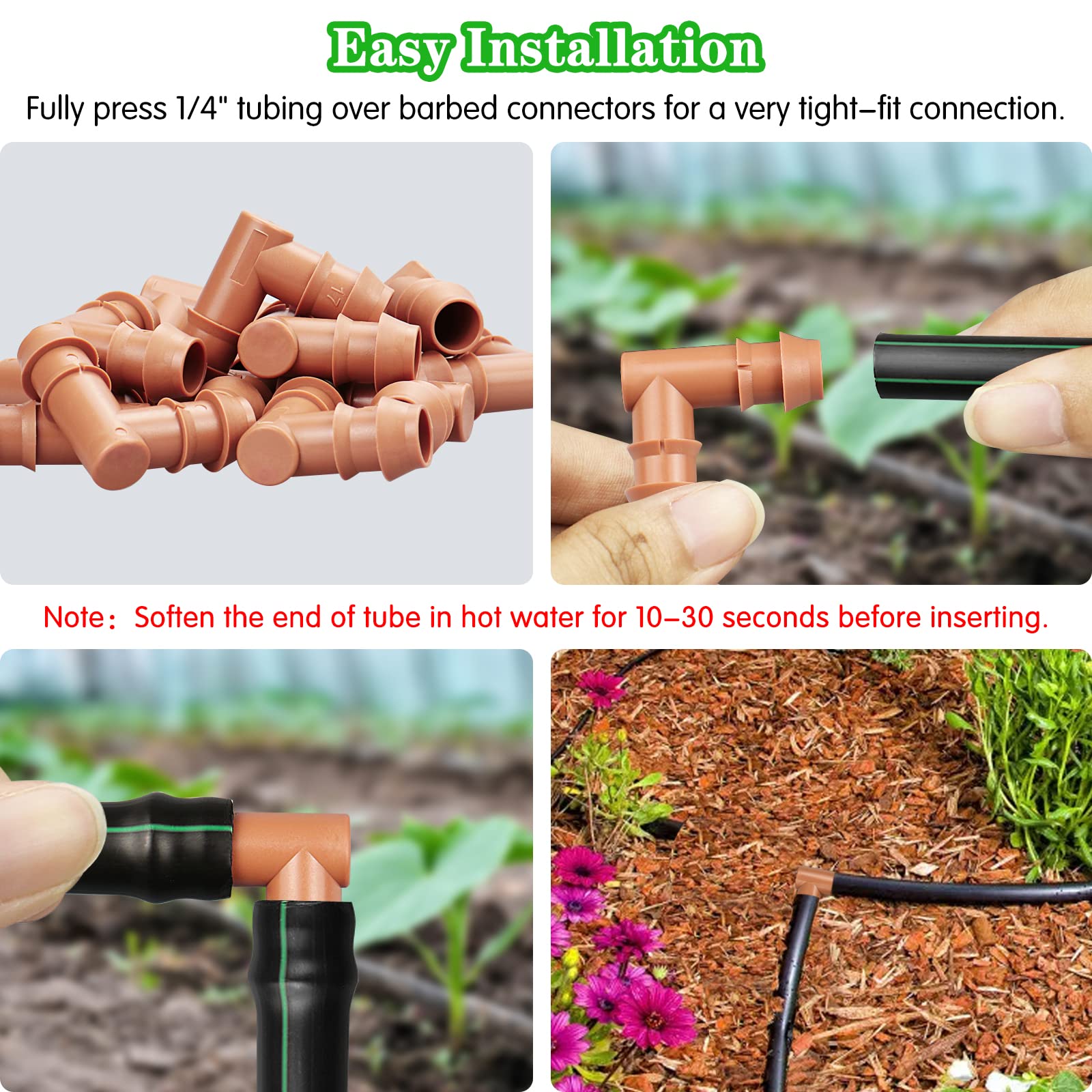 Gardrip elbow tubing connection halfinch simplifies drip line routing