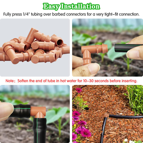 Gardrip elbow tubing connection halfinch simplifies drip line routing