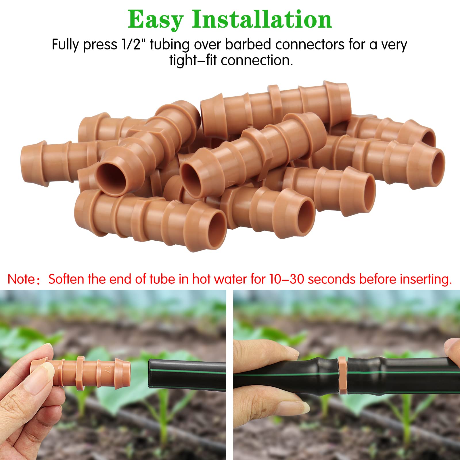 Gardrip irrigation system setup demonstrates versatile use in raised beds and lawns.