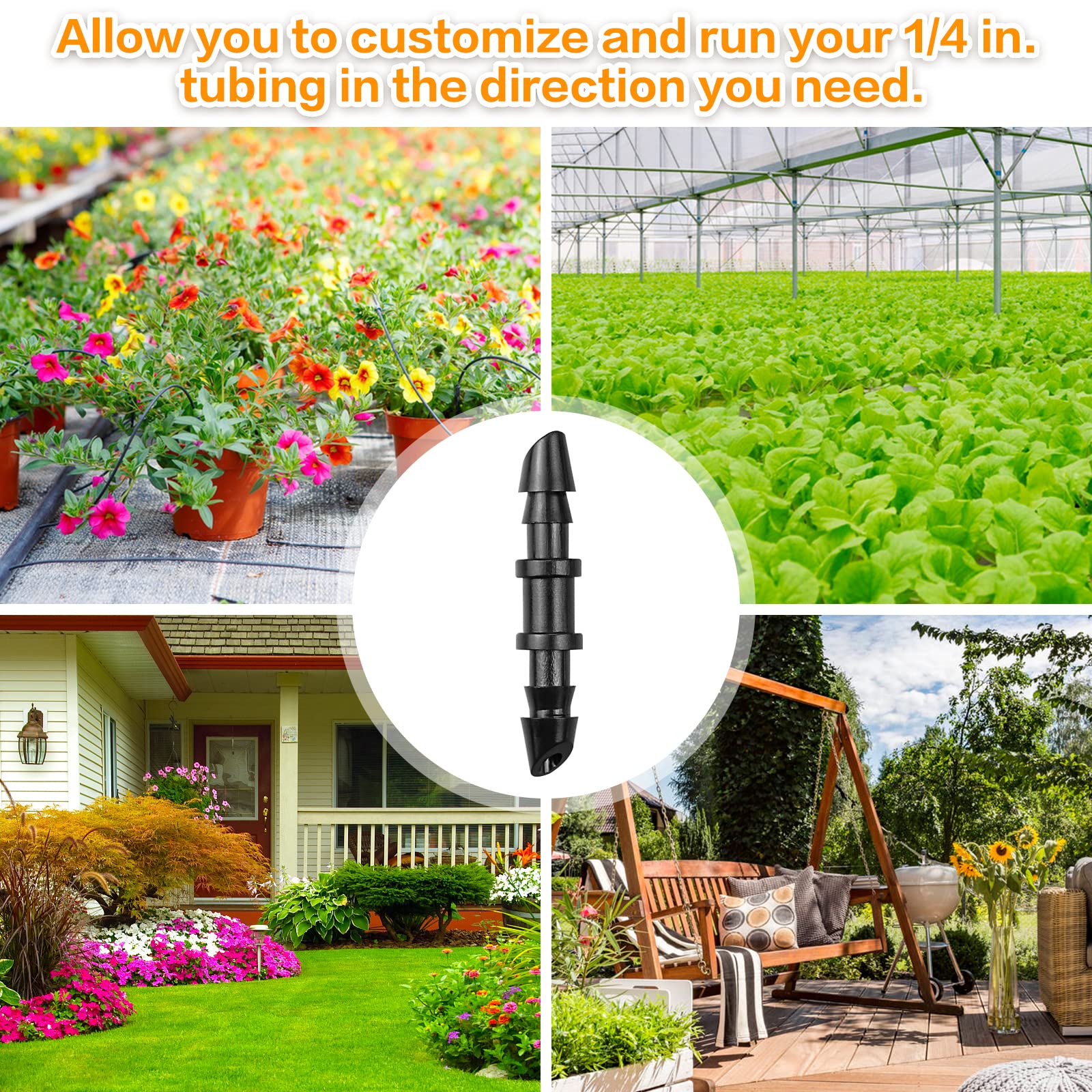 Gardrip leak-proof barbed connection prevents drips in outdoor layouts