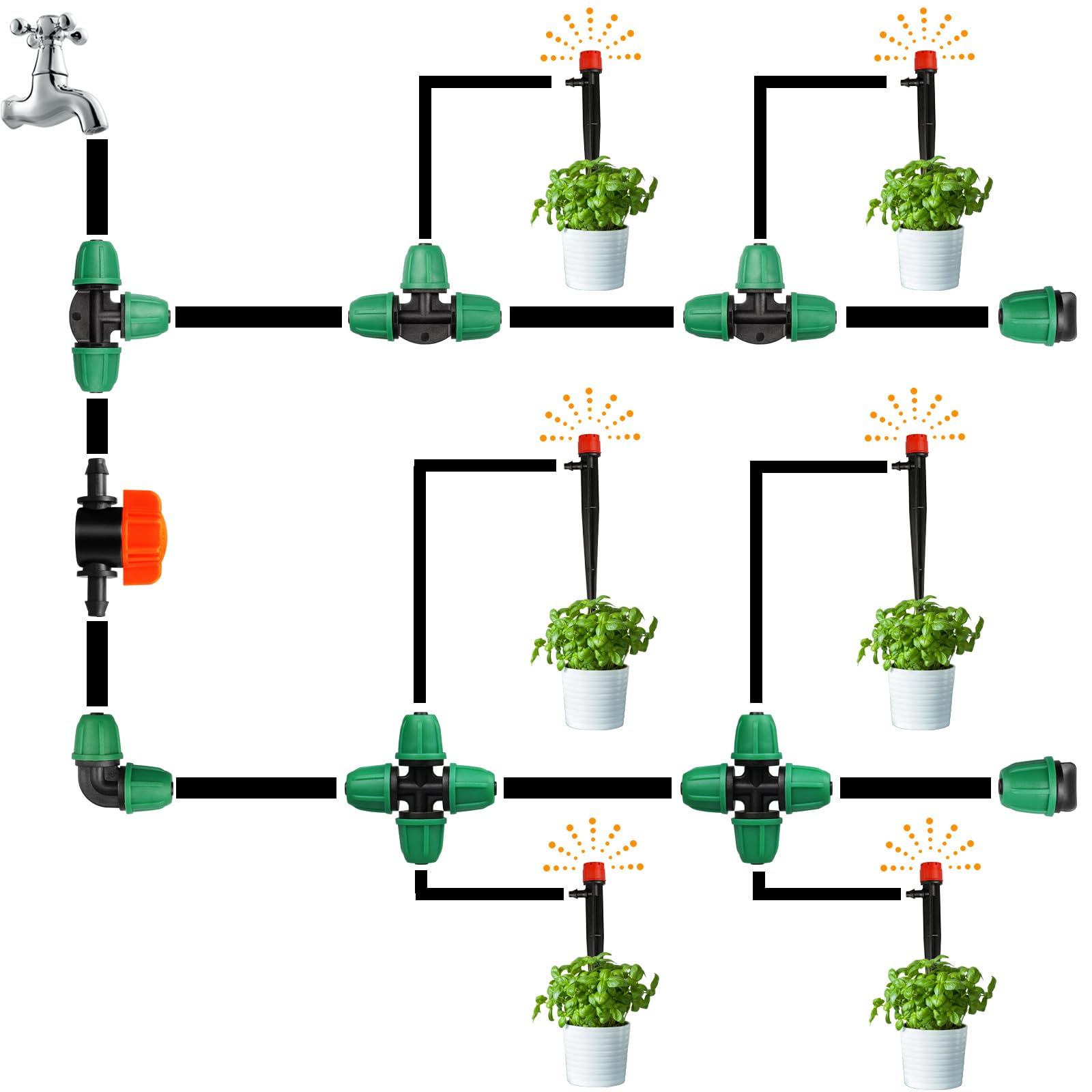 Gardrip packaged 25 valves kit for bulk irrigation projects.
