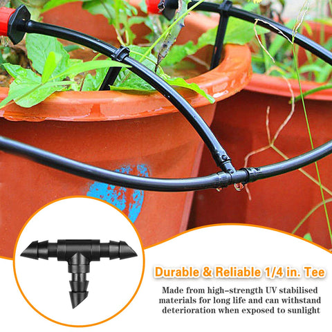 Gardrip tee kit suitable for raised beds, lawns, and greenhouses