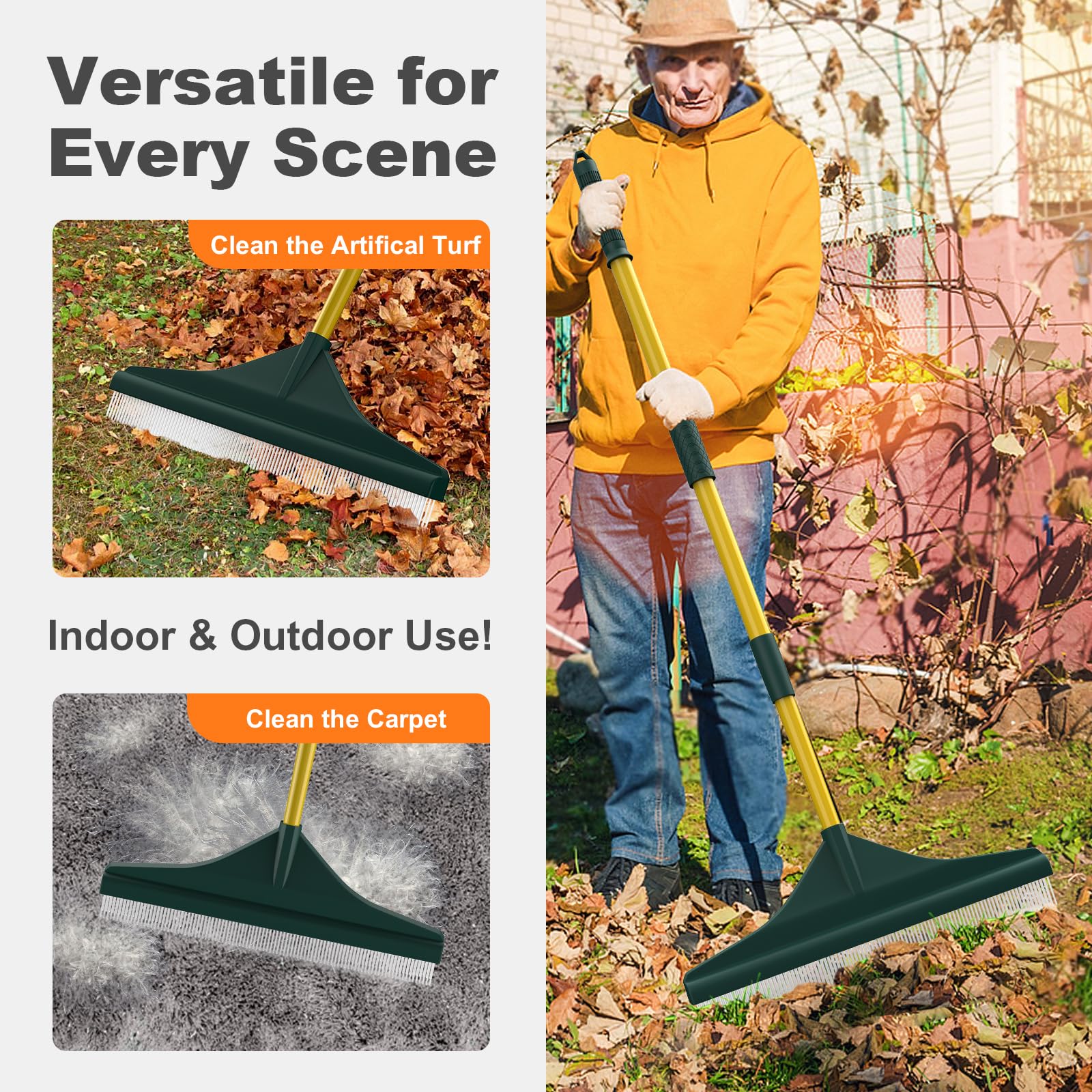 Gardtech artificial turf rake offers easy no-tools assembly in three quick steps