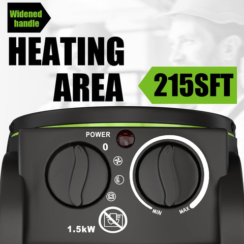 Gardtech heater emits warm air quickly for fast spot heating