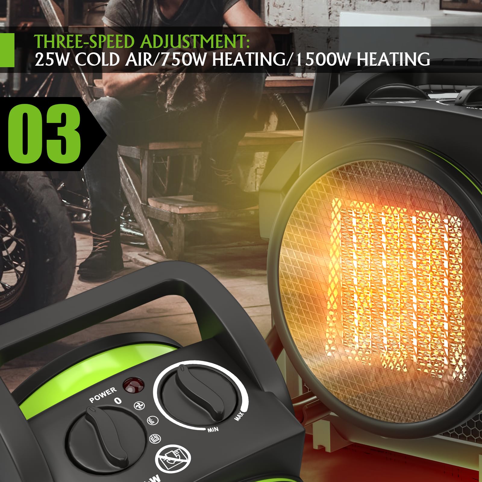Gardtech heater used in workshop for reliable indoor warmth