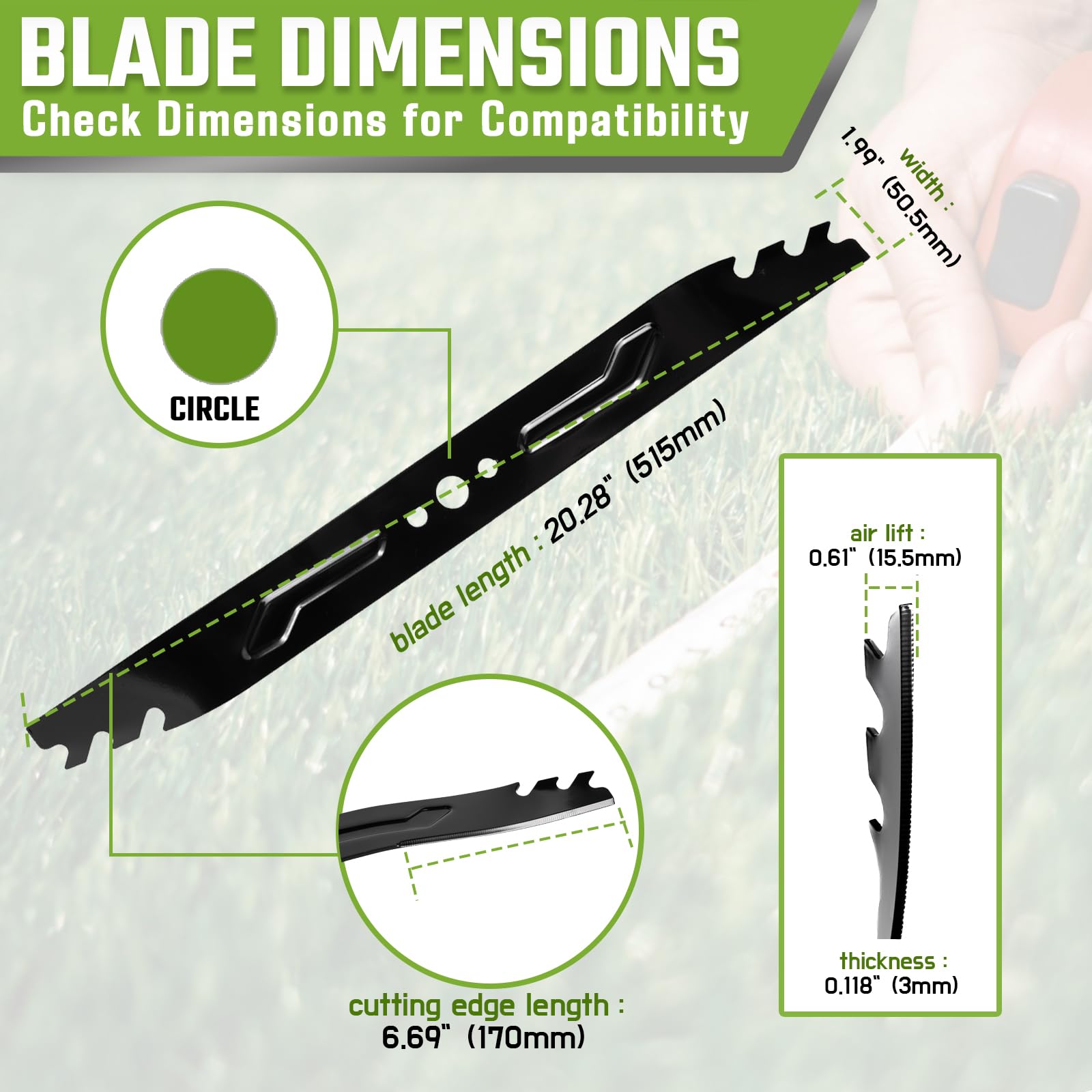 GardTok AB2102 blade’s manganese-steel construction supports sharp, consistent cuts.