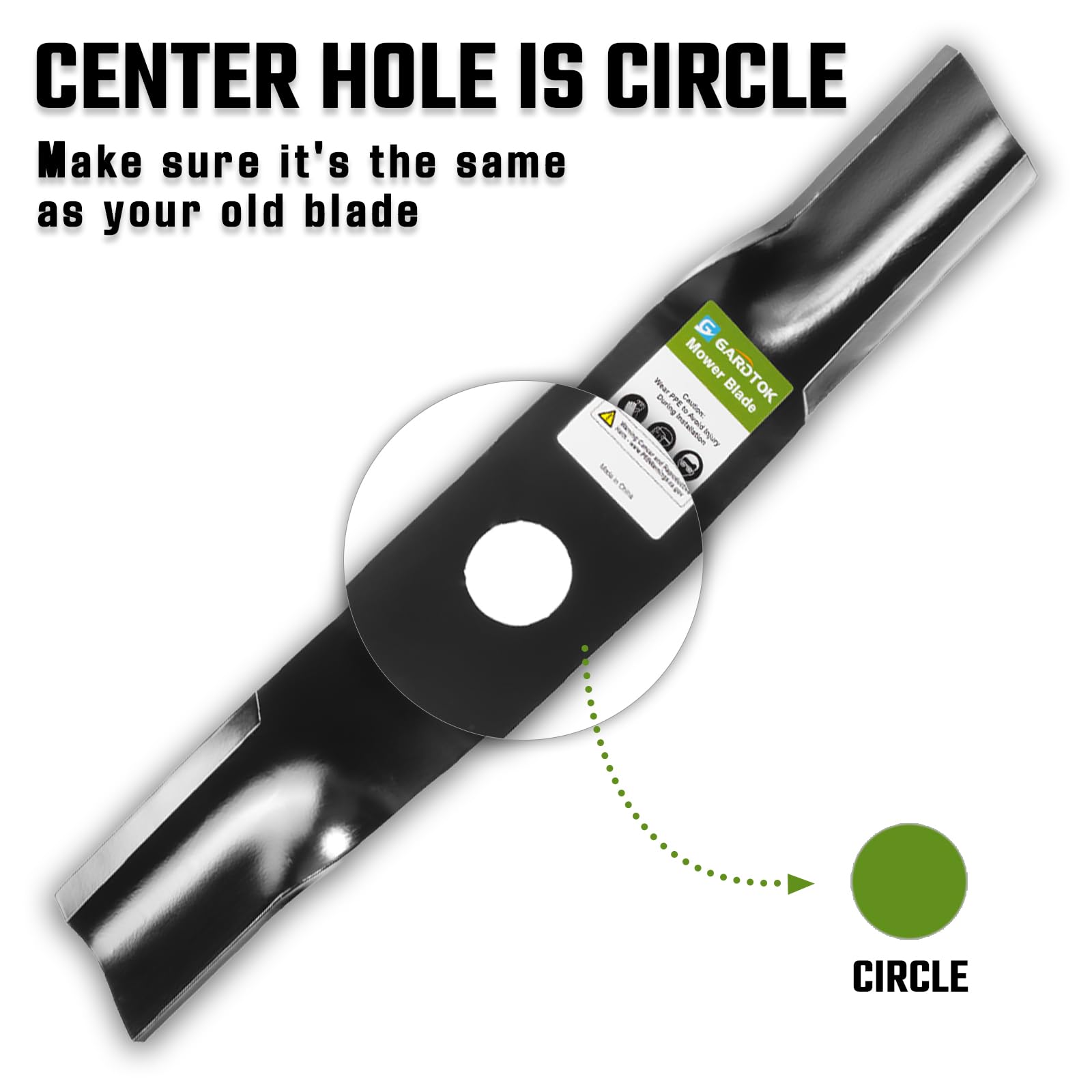 GardTok blades with black powder coat finish for corrosion resistance