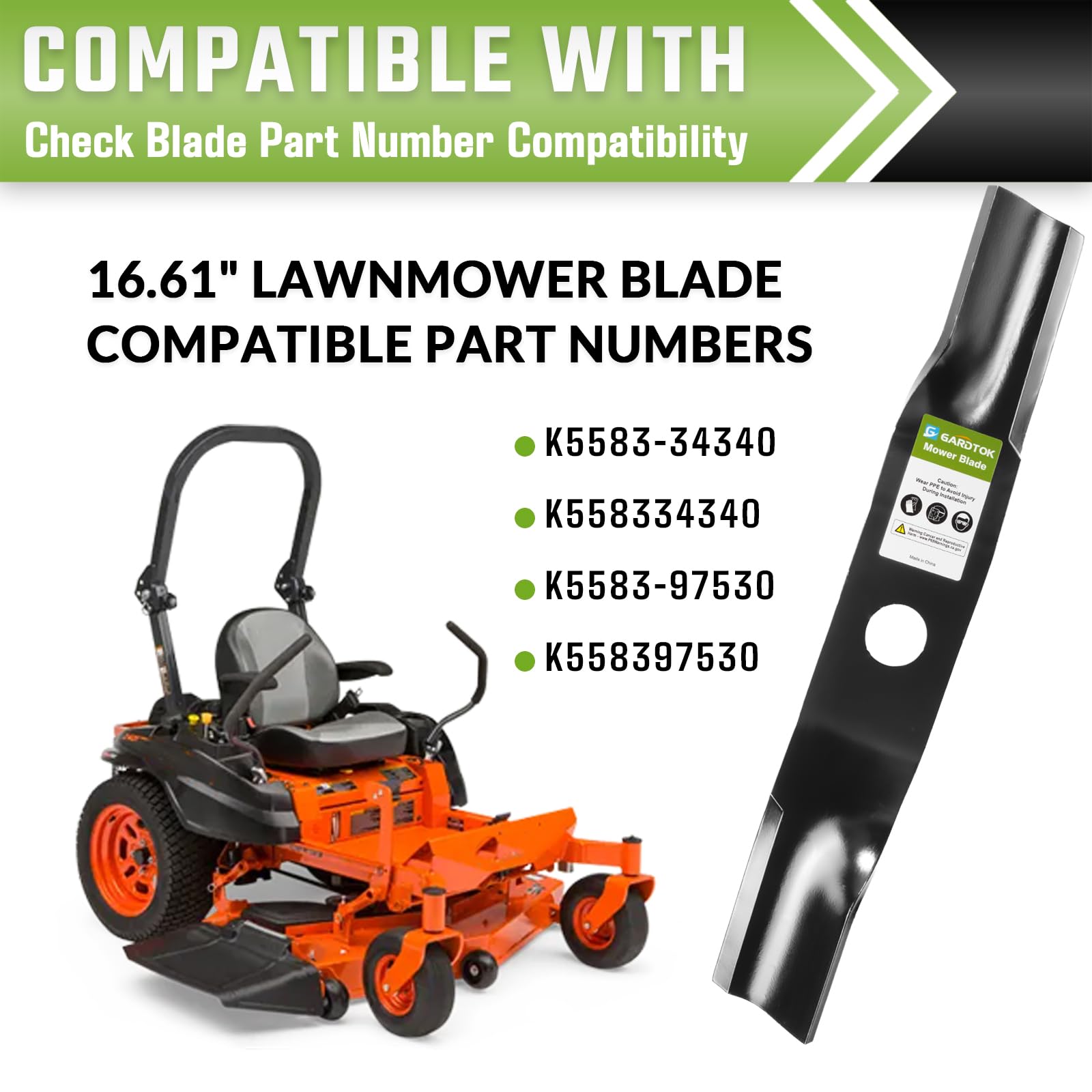 GardTok blades compatibility with Kubota RCK48P-751Z and RCK48P-400Z decks