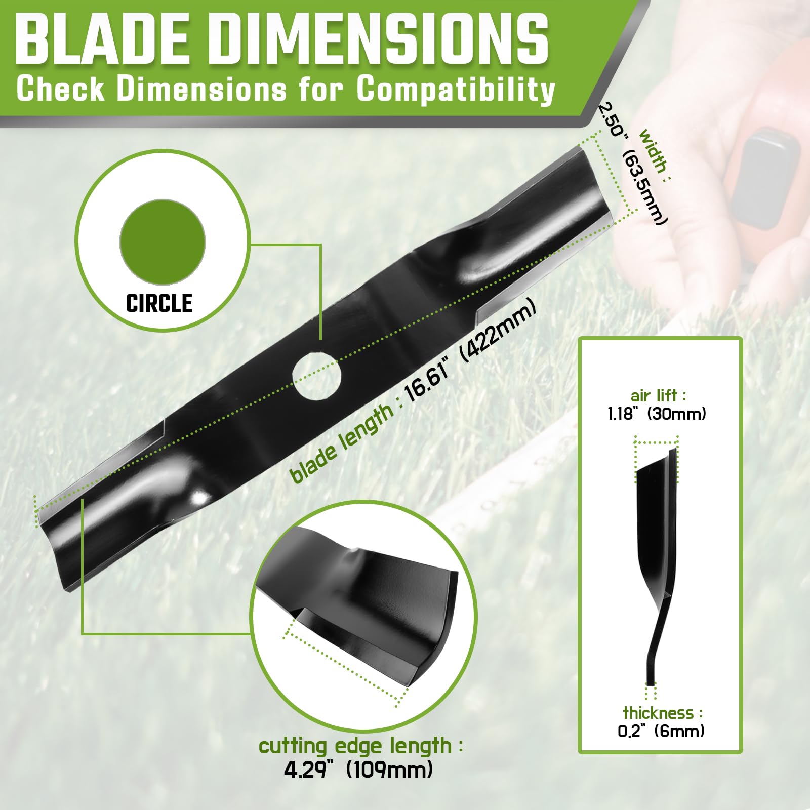 GardTok easy-install three blades pack for quick replacement