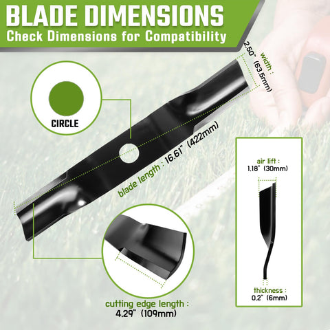 GardTok easy-install three blades pack for quick replacement