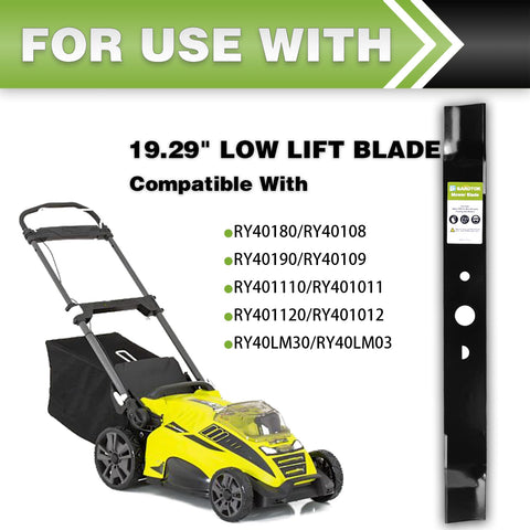 GardTok replacement blade compatibility with Ryobi 20-inch deck verified.