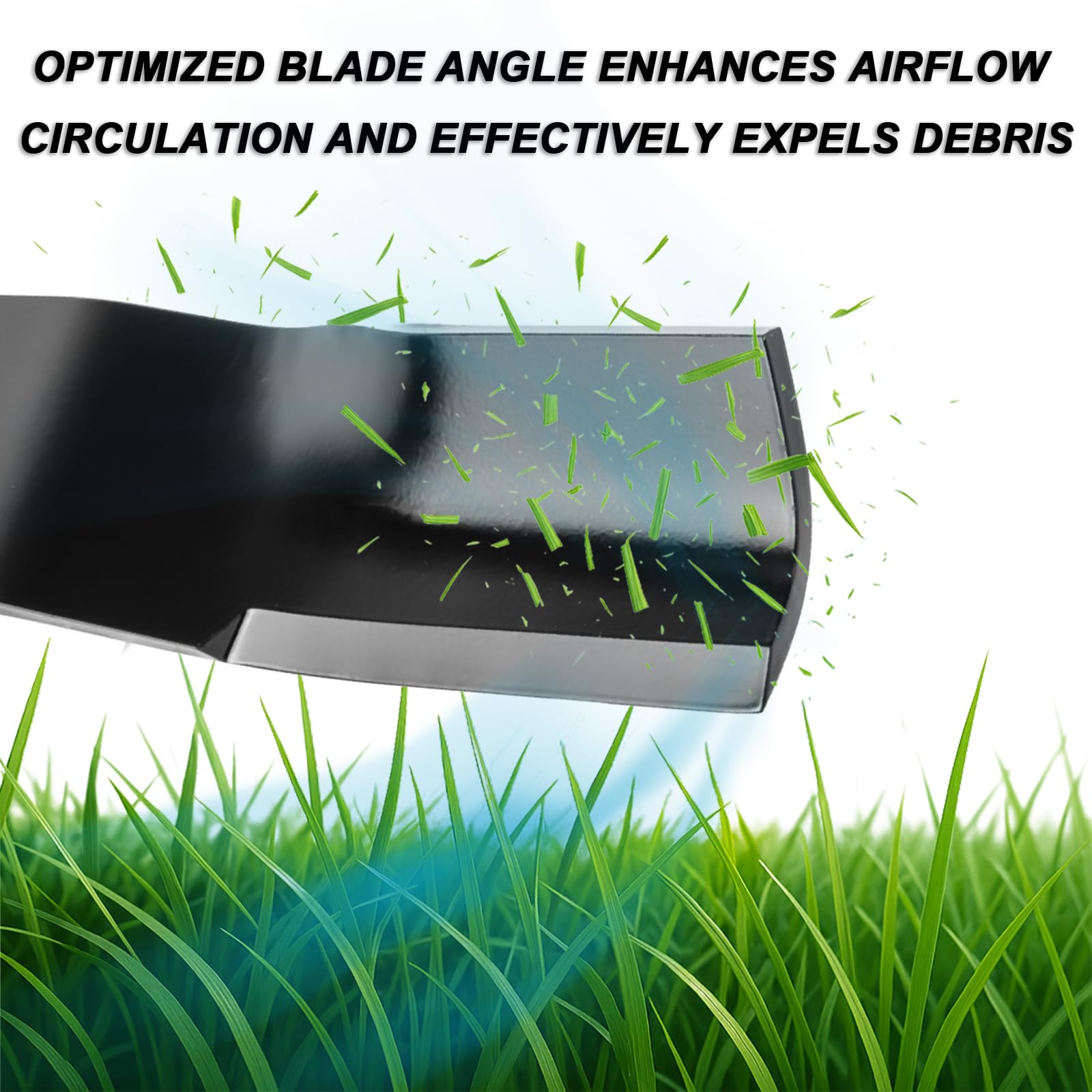 GardTok three blades included for balanced mowing performance
