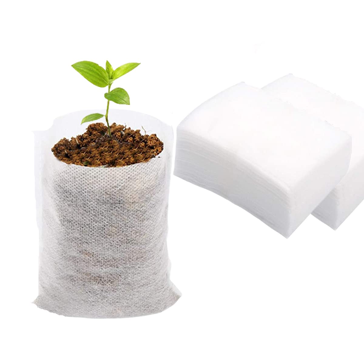 Gardtree 400pcs seedling bags compact size for space-saving balcony nurseries.