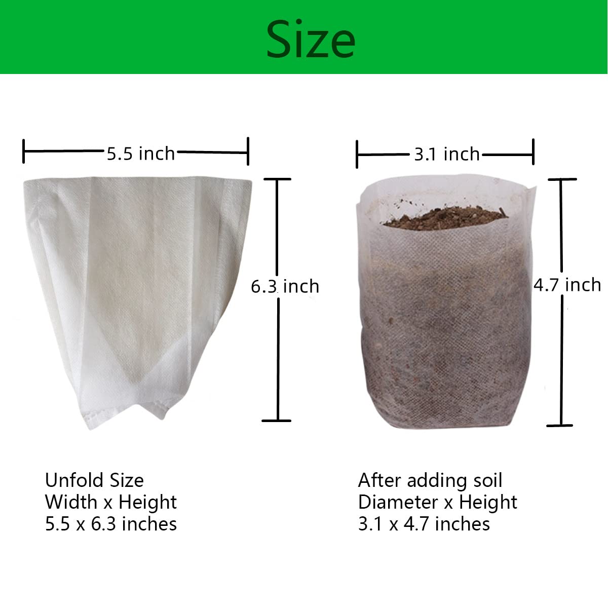 Gardtree nonwoven nursery bag shows strong seams for durable use.