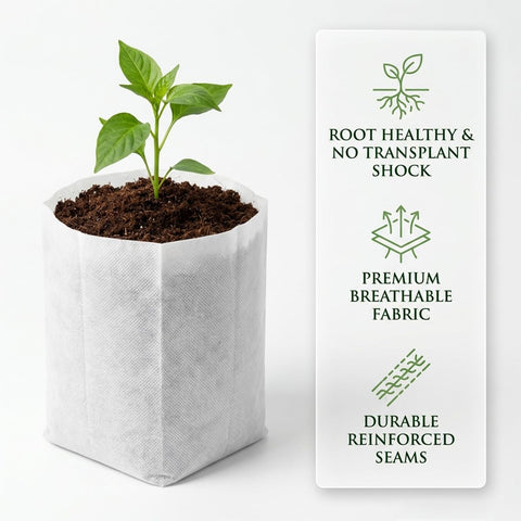 Gardtree root-health bag highlights good air flow for seedlings.