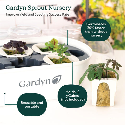 Gardyn seed starter tray inner component keeps seeds organized during germination.