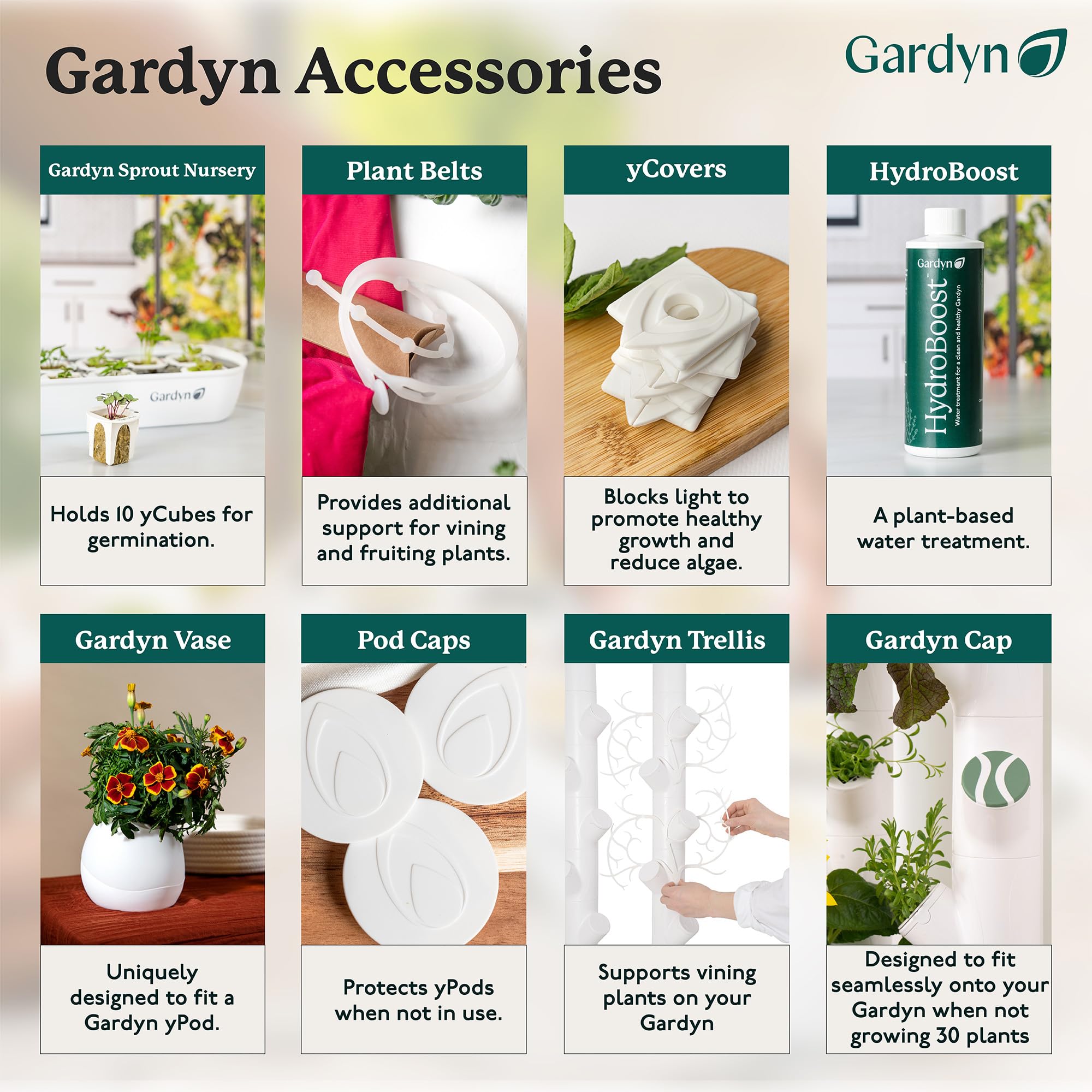 Gardyn yCovers include a 10-pack for easy setup.