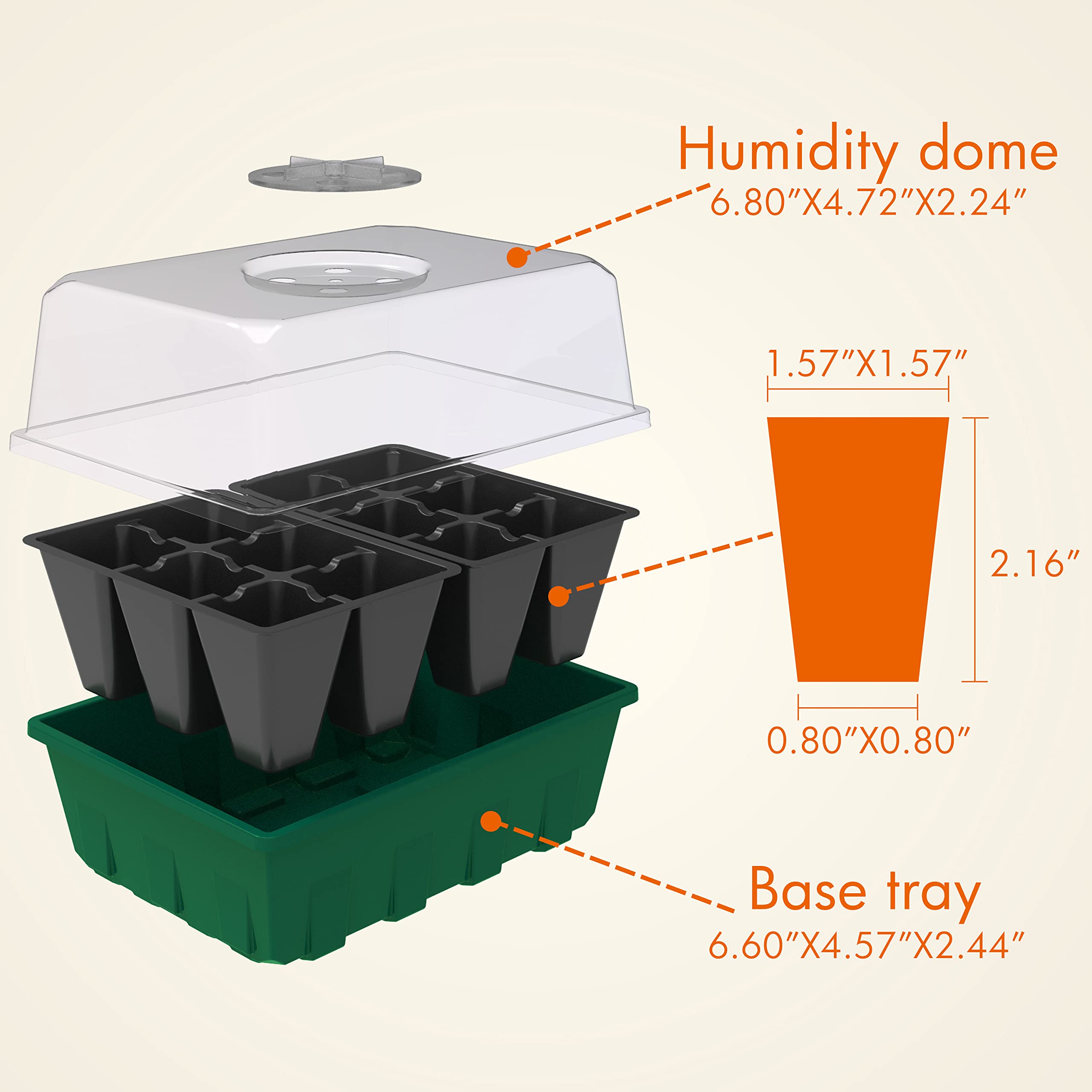 Gardzen 120-cell seed starting system provides compact space for many seedlings.