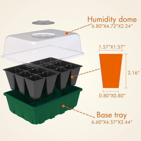 Gardzen 120-cell seed starting system provides compact space for many seedlings.