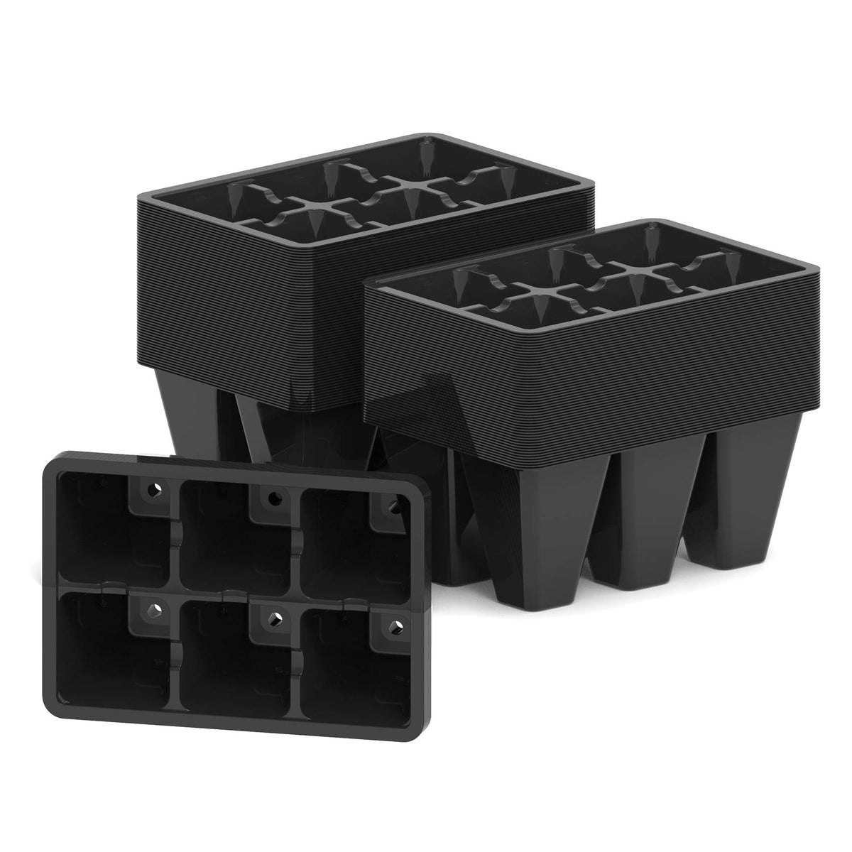 Gardzen 120-pack 6-cell seed starting tray organized for germination.