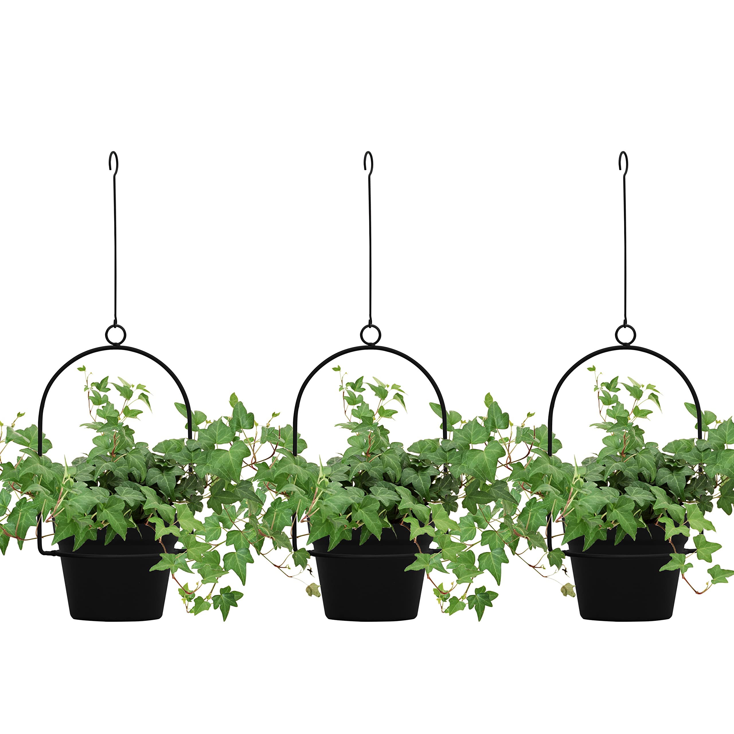 Gardzen 3-pack hanging pots assembly shows space-saving setup