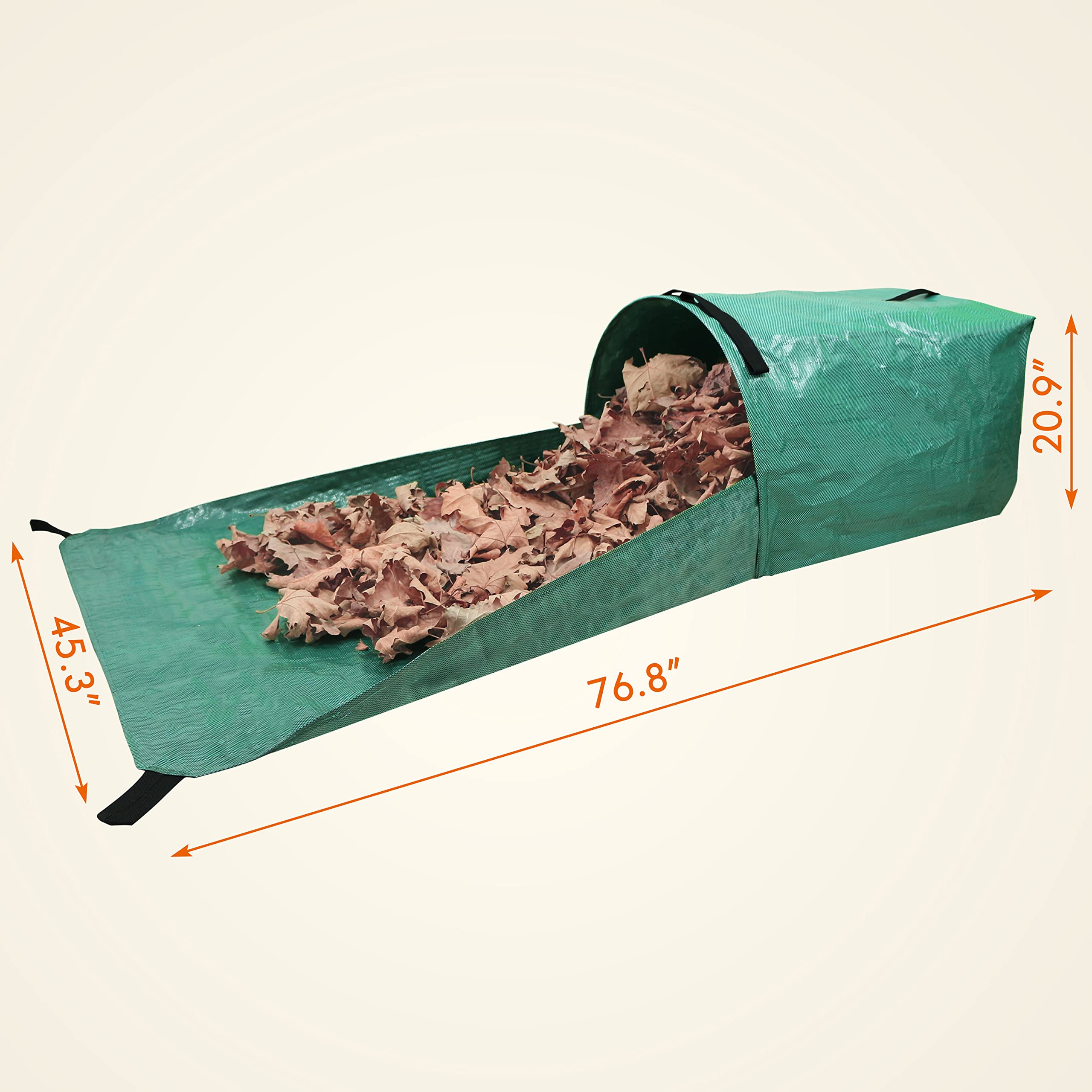 Gardzen 53-gallon leaf bag with dustpan supports fast, back-friendly cleanup