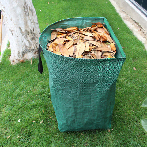 Gardzen 53-gallon leaf bag with gloves included for easier cleanup.