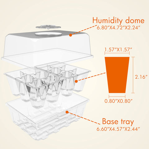 Gardzen adjustable humidity dome with vents for steady germination conditions