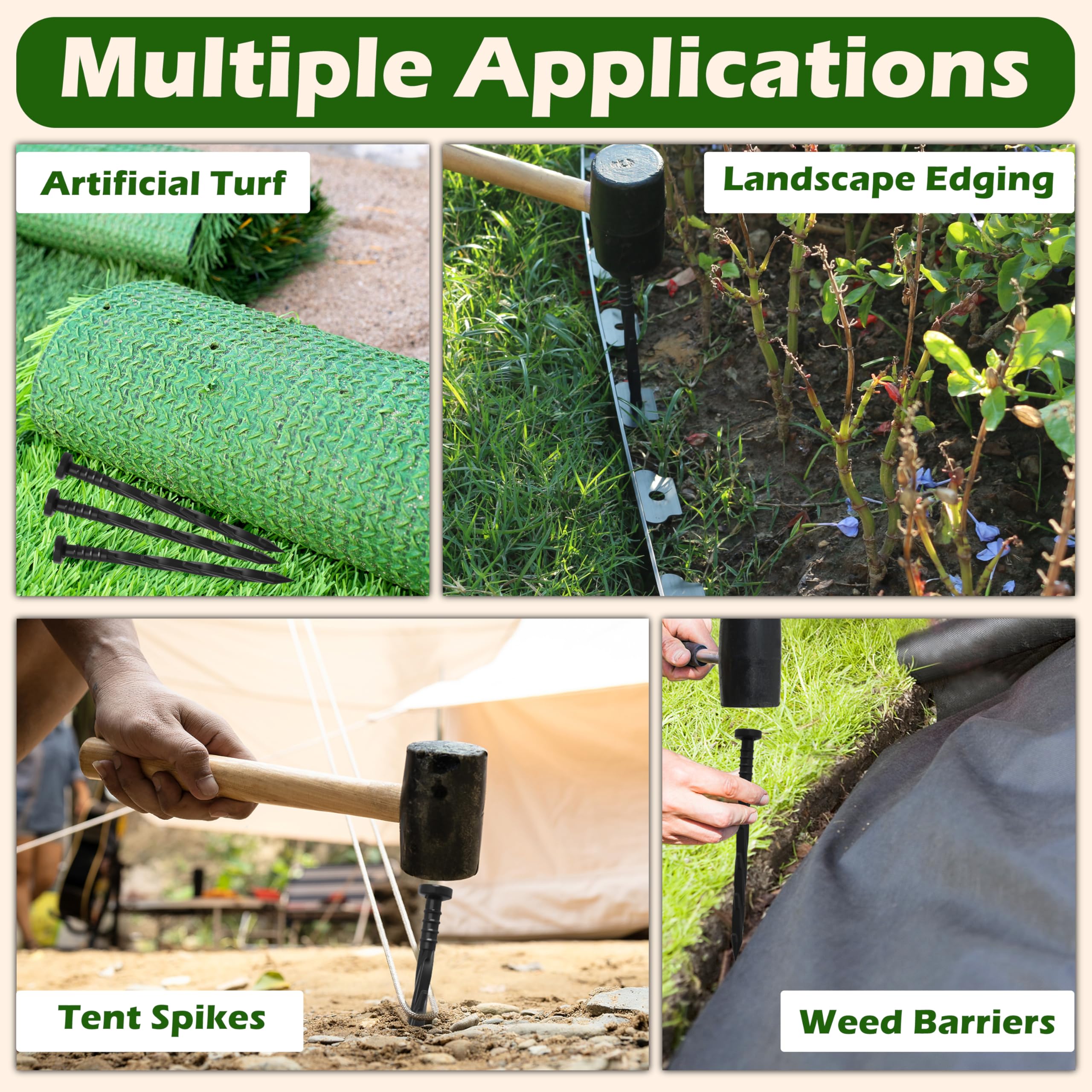 Gardzen anchoring spikes stabilizing garden edging and paver borders