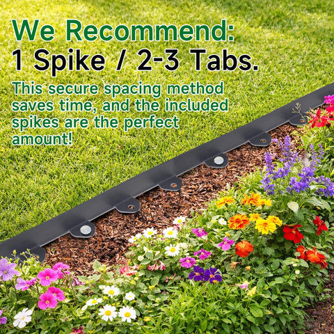 Gardzen border for mulch separation around flower beds