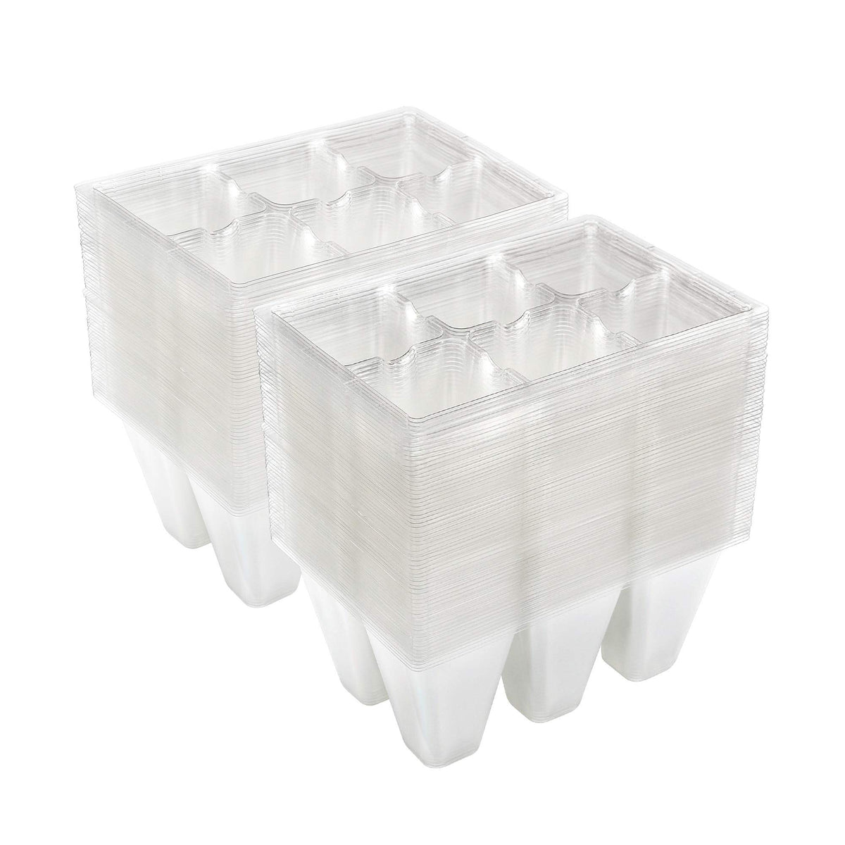 Gardzen clear seed start tray 6-cell, transparent wells for easy germination monitoring.