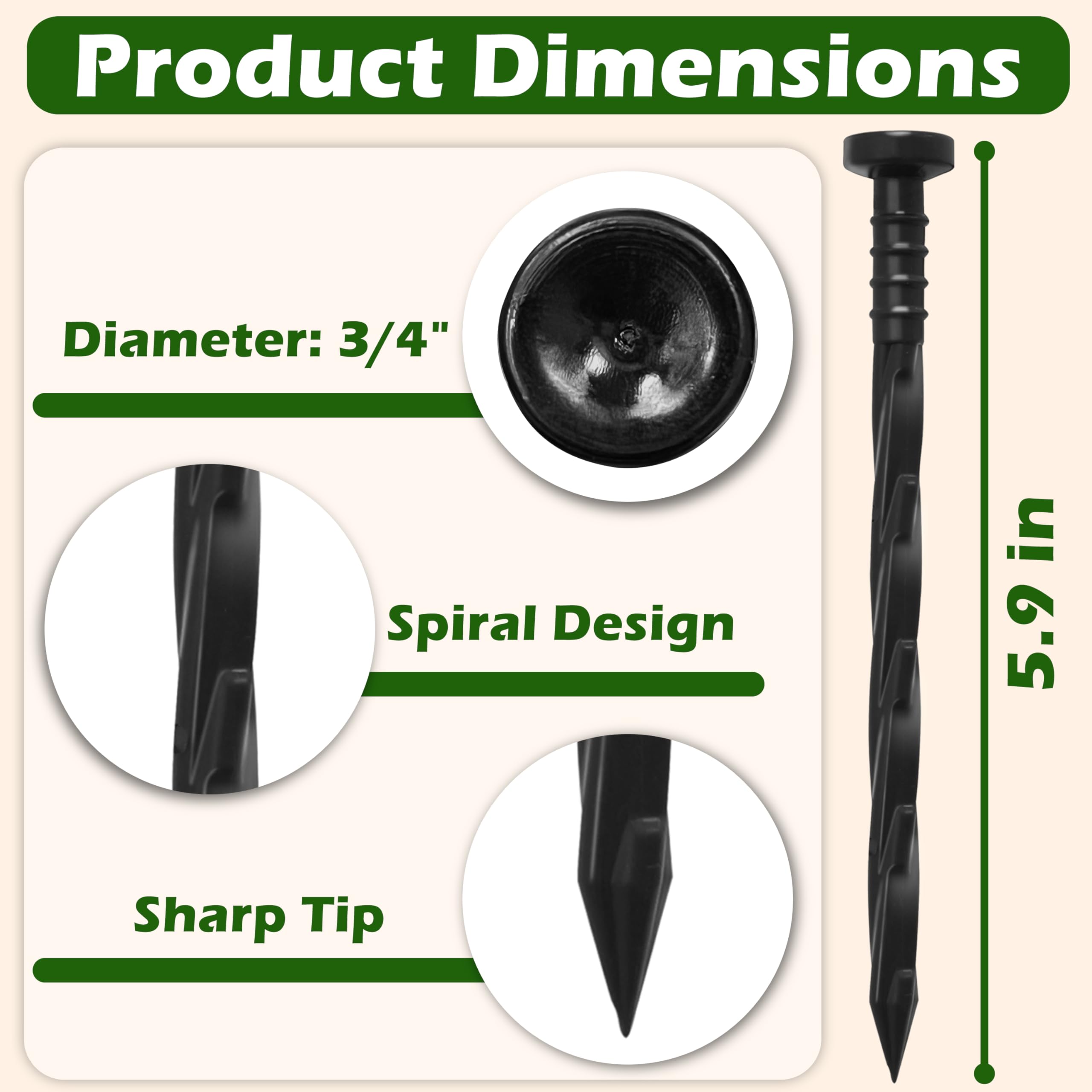 Durable plastic edging stakes from Gardzen resisting rust for long-term garden use.