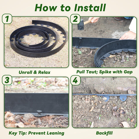 Gardzen easy-cut edging supports precise fitting to garden layouts