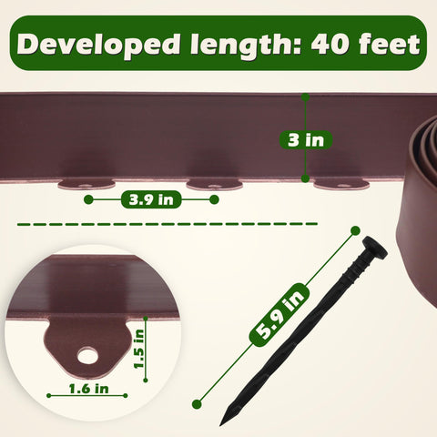 Gardzen edging stakes secure the border for a sturdy no-dig install