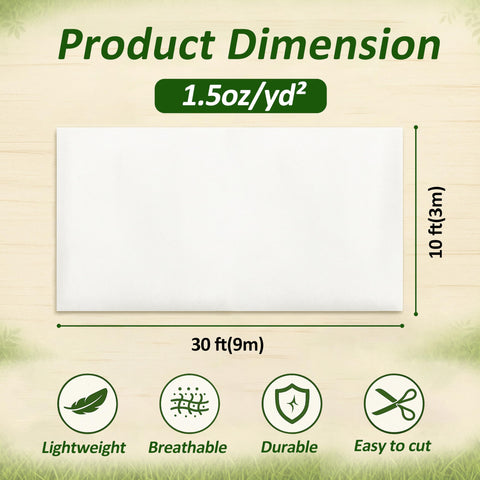Gardzen freeze cover 10x30ft spread over beds protects outdoor plants from frost