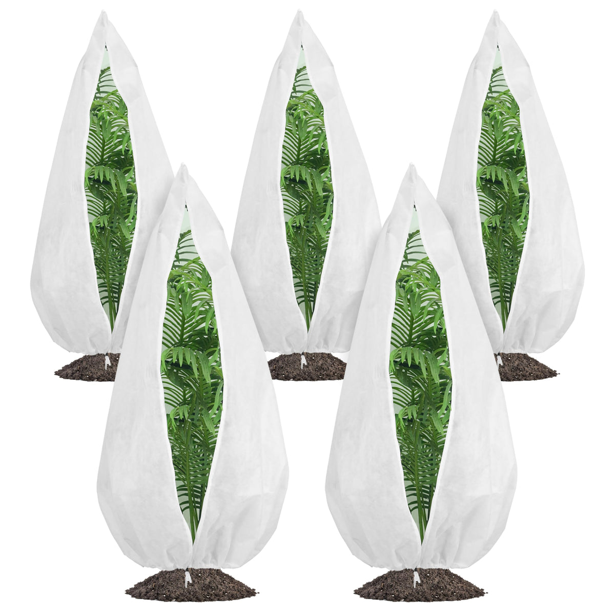 Gardzen 72-inch plant cover shields outdoor plants from frost while allowing light.