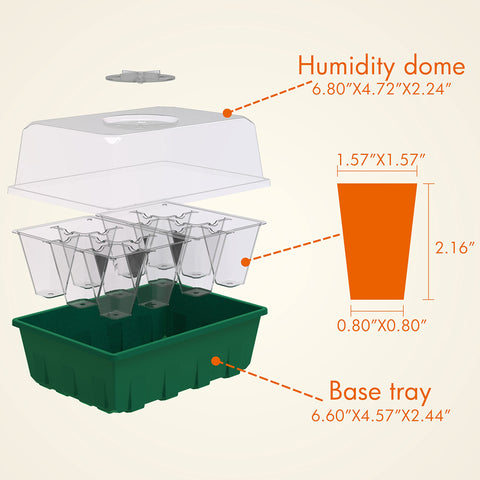 Gardzen green base supports seed trays for an organized bench